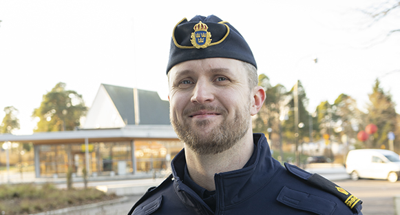 Vår nya poliskompis Anders.