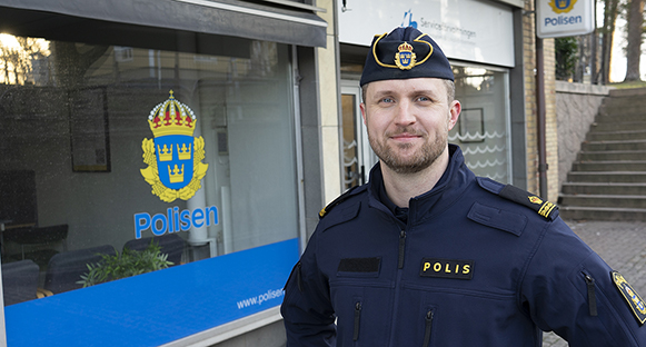 Vår nya poliskompis Anders von Wachenfeldt.