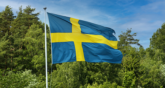Vår vackra svenska flagga.