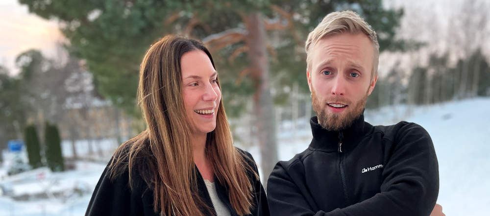 Rebecca och Linus jobbar i Hammarö kommun som fältarbetare.