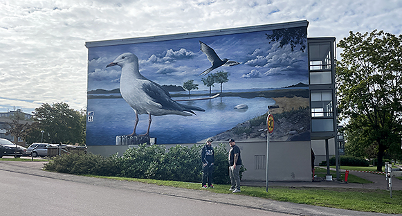 Muralen målad av Christoffer ”Sagie” Siwertz-Svedjeby. 