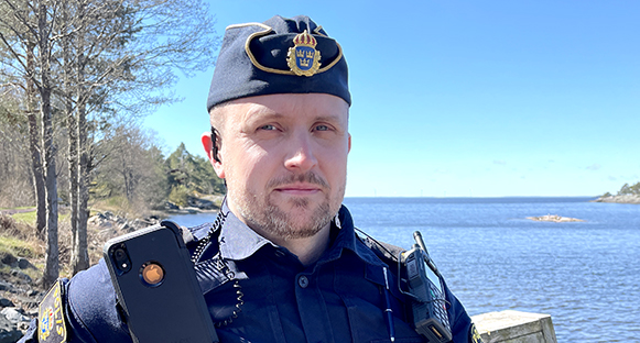 Vår poliskompis Anders.